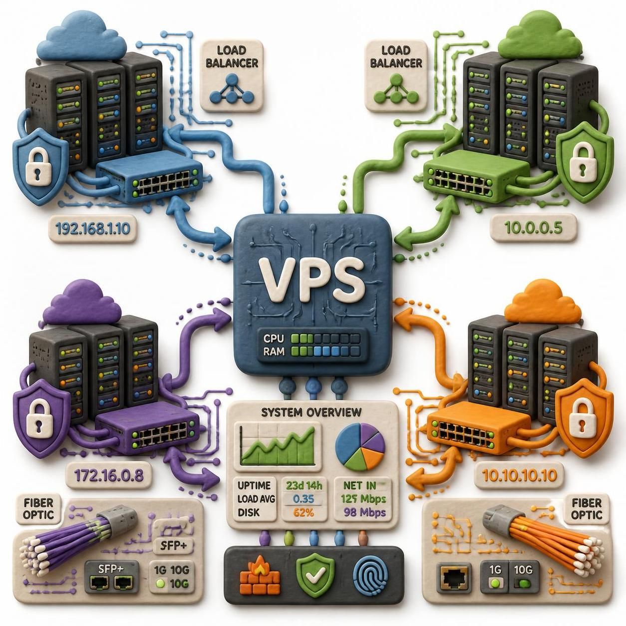 VPS sharing network centered visual
